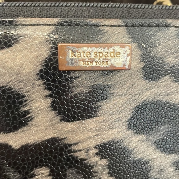 Kate Spade black and gray leopard Wallet - Picture 2 of 7